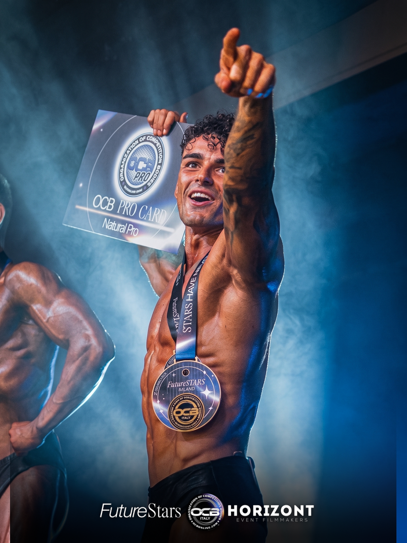 Prima Pro Card OCB Classic Physique assegnata su suolo italiano — OCB Future Stars 2026