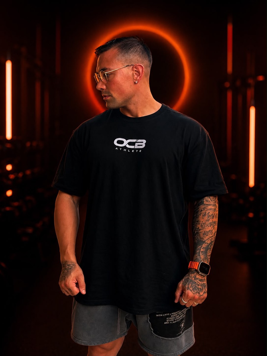 T-shirt ufficiale Glory Natural Empire — fronte con logo OCB Athlete