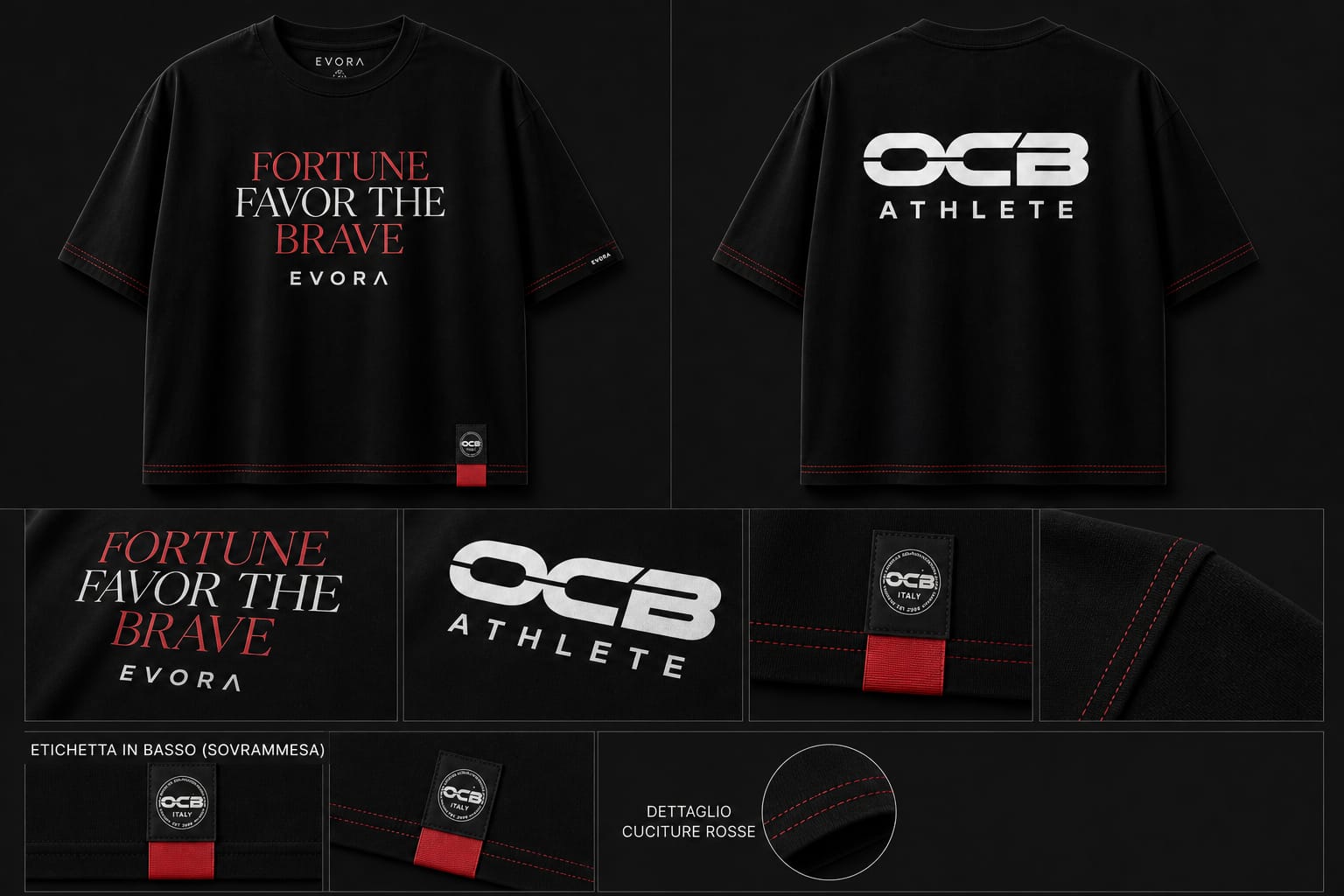 T-shirt MNA 2026 — design EVORA Fortune Favor The Brave